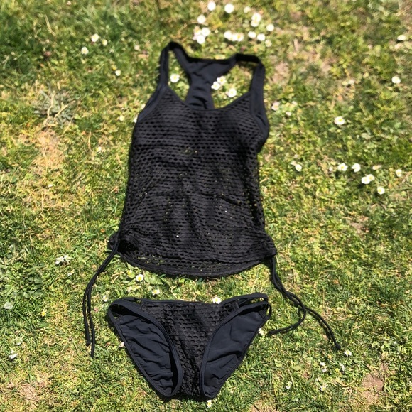 Black 2 piece suit size S-M - Picture 1 of 10